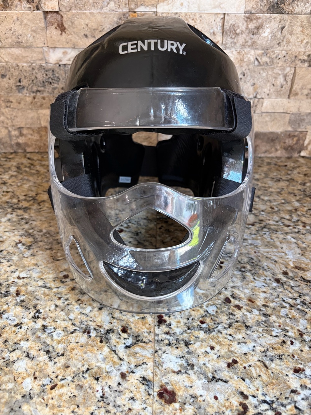 Clear Face Shield MMA Headgear - Black / Clear